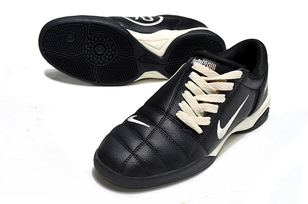 T90 Series IC Indoor Multi Ground MD Sole Soccer Shoes - Black/Pale Ivory