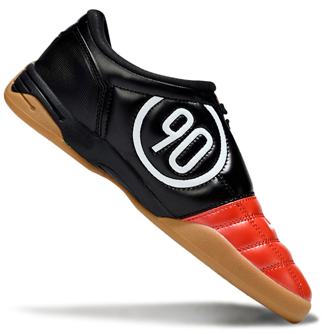 T90 Series IC Indoor Multi Ground MD Sole Soccer Shoes - Black/Red/White/Brown