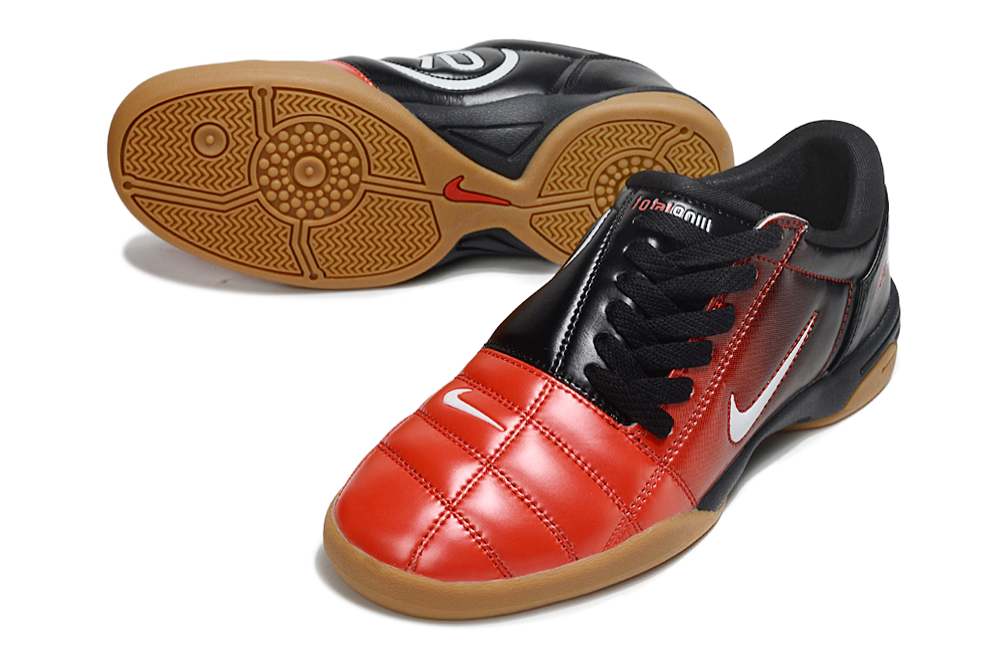 T90 Series IC Indoor Multi Ground MD Sole Soccer Shoes - Black/Red/White/Brown