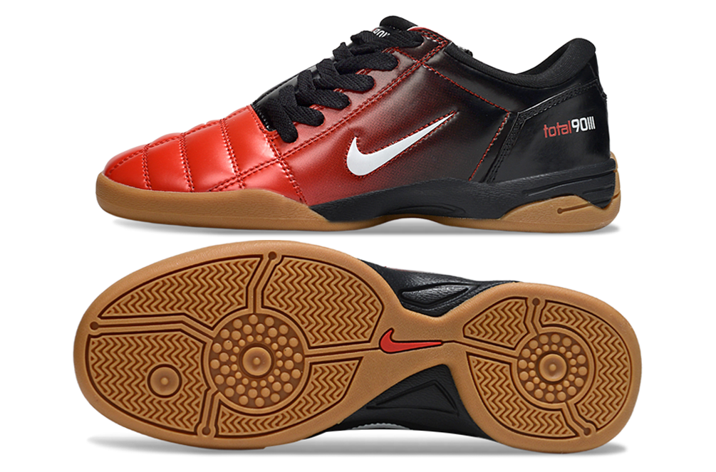 T90 Series IC Indoor Multi Ground MD Sole Soccer Shoes - Black/Red/White/Brown
