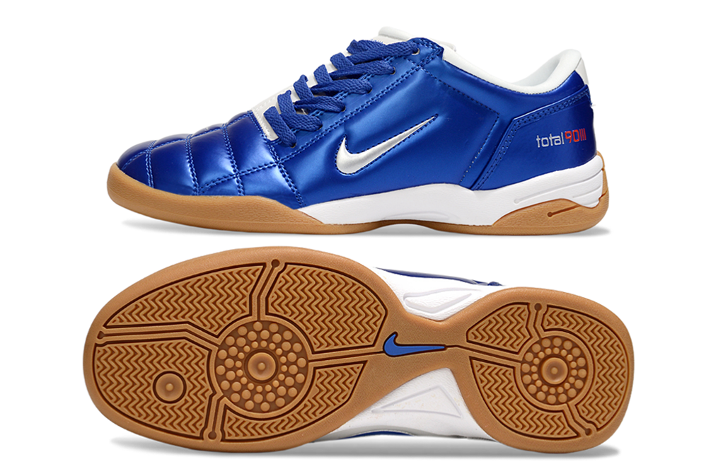 T90 Series IC Indoor Multi Ground MD Sole Soccer Shoes - Blue Void/Lt Smoke Grey/Brown