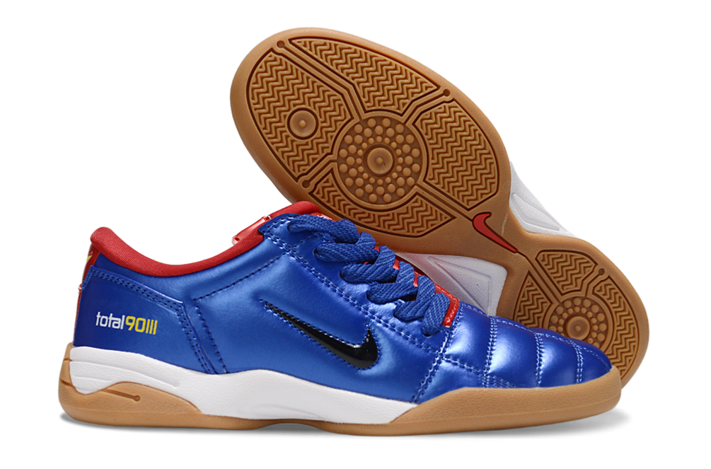 T90 Series IC Indoor Multi Ground MD Sole Soccer Shoes - Blue Void/Red/Gold/White