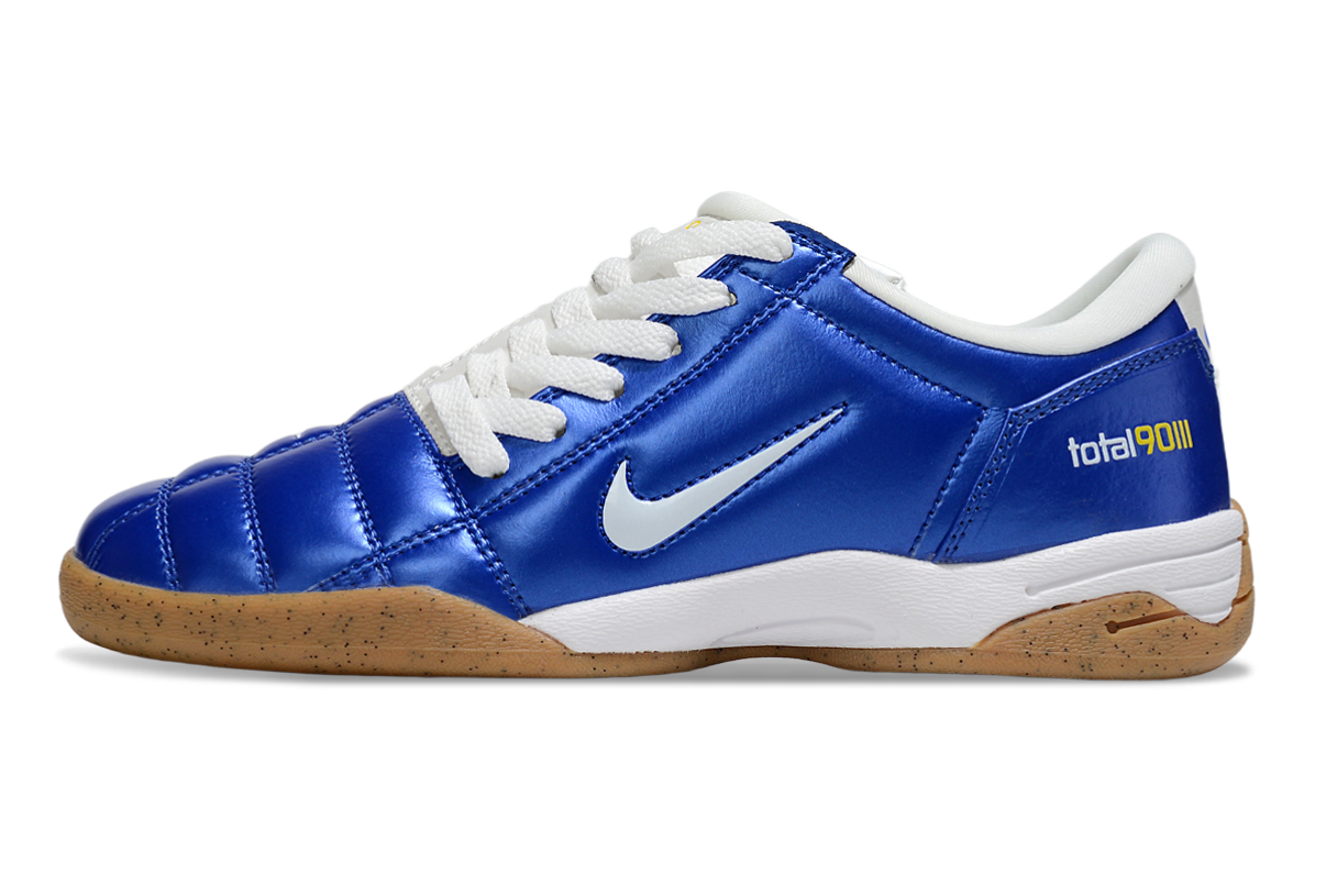 T90 Series IC Indoor Multi Ground MD Sole Soccer Shoes - Blue Void/White/Gold/Brown