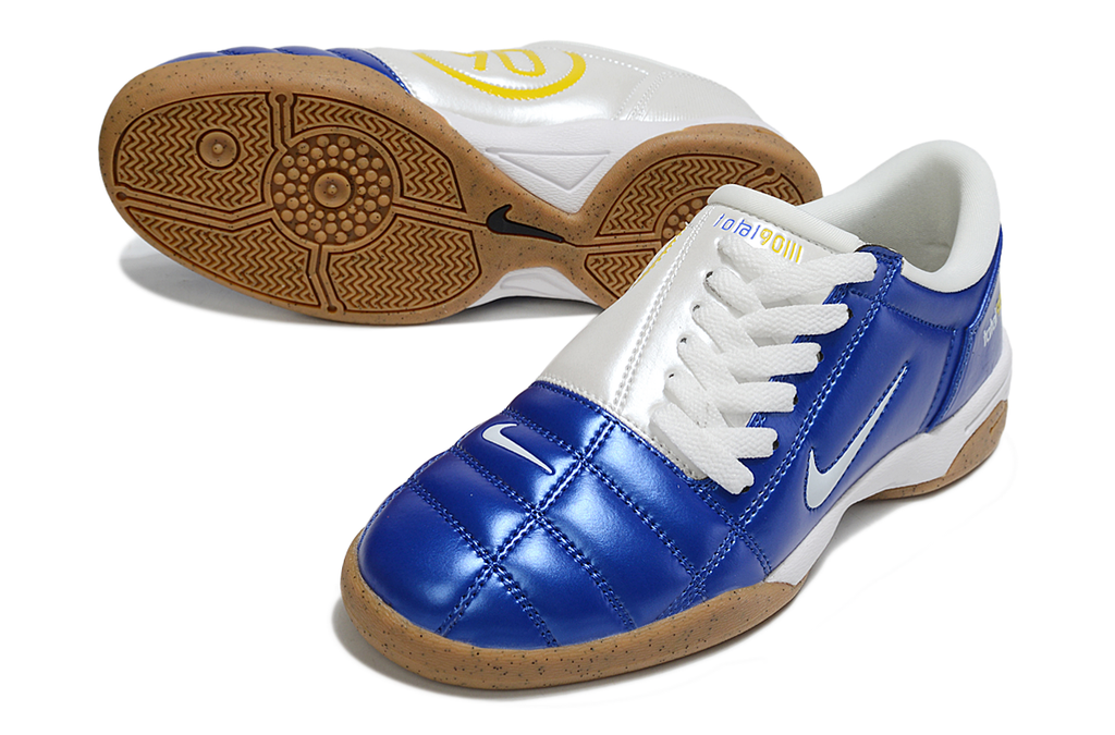 T90 Series IC Indoor Multi Ground MD Sole Soccer Shoes - Blue Void/White/Gold/Brown