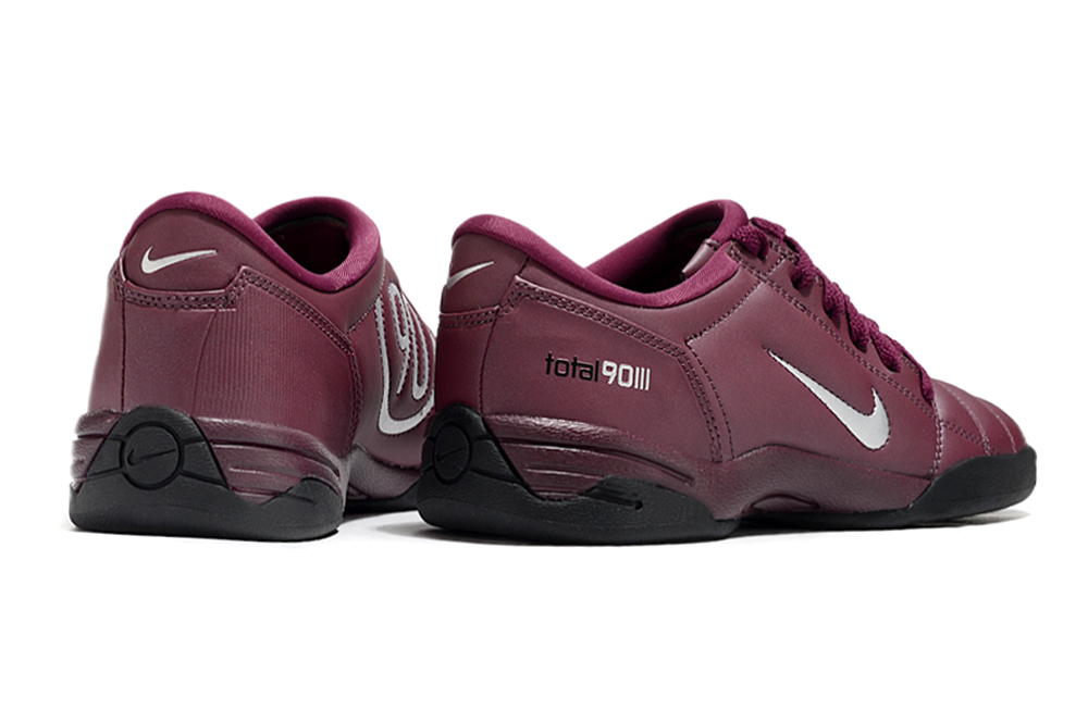 T90 Series IC Indoor Multi Ground MD Sole Soccer Shoes - Bordeaux/Metallic Silver