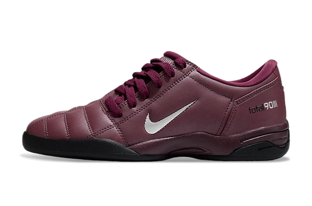 T90 Series IC Indoor Multi Ground MD Sole Soccer Shoes - Bordeaux/Metallic Silver