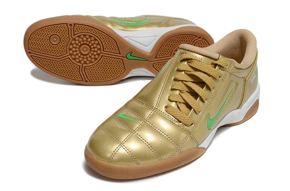T90 Series IC Indoor Multi Ground MD Sole Soccer Shoes - Gold/Green/White/Brown