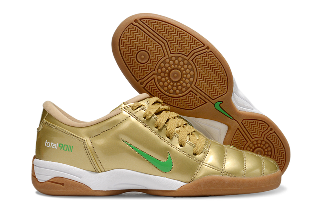 T90 Series IC Indoor Multi Ground MD Sole Soccer Shoes - Gold/Green/White/Brown