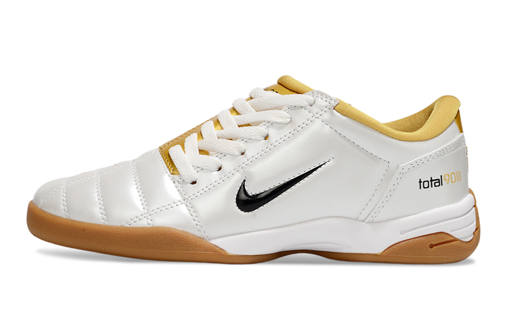 T90 Series IC Indoor Multi Ground MD Sole Soccer Shoes - Gold/White/Black/Brown