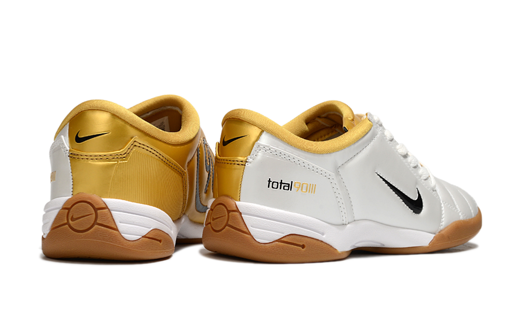 T90 Series IC Indoor Multi Ground MD Sole Soccer Shoes - Gold/White/Black/Brown