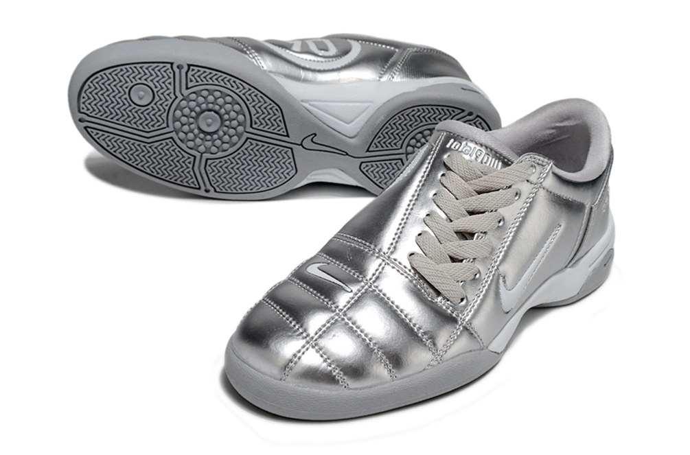 T90 Series IC Indoor Multi Ground MD Sole Soccer Shoes - Metallic Platinum/Gray