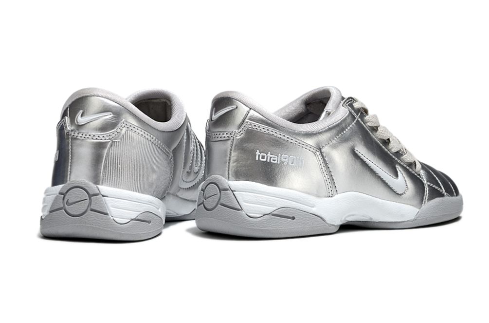 T90 Series IC Indoor Multi Ground MD Sole Soccer Shoes - Metallic Platinum/Gray