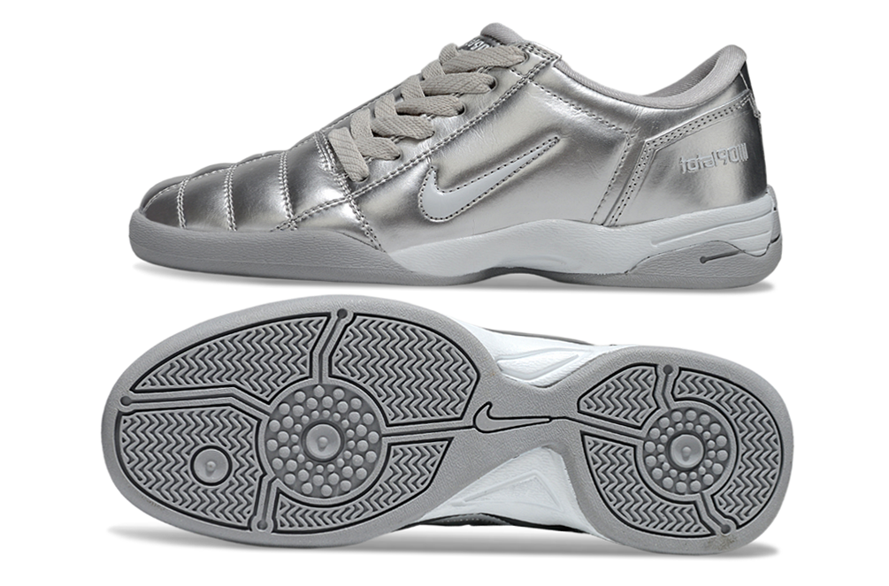 T90 Series IC Indoor Multi Ground MD Sole Soccer Shoes - Metallic Platinum/Gray