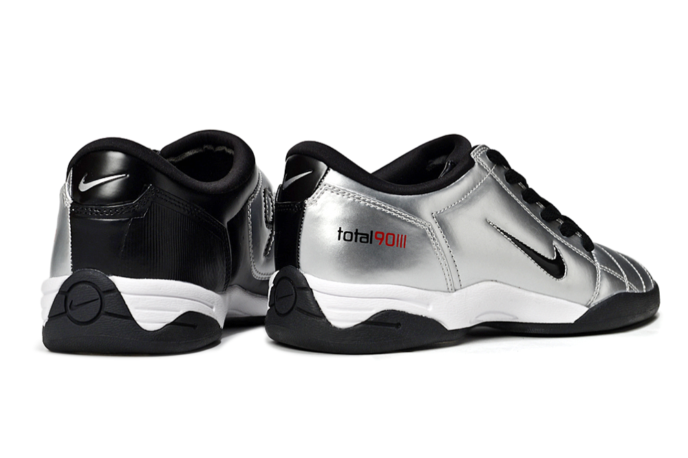 T90 Series IC Indoor Multi Ground MD Sole Soccer Shoes - Metallic Silver/Black/White