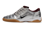 T90 Series IC Indoor Multi Ground MD Sole Soccer Shoes - Metallic Silver/Bordeaux/White/Brown