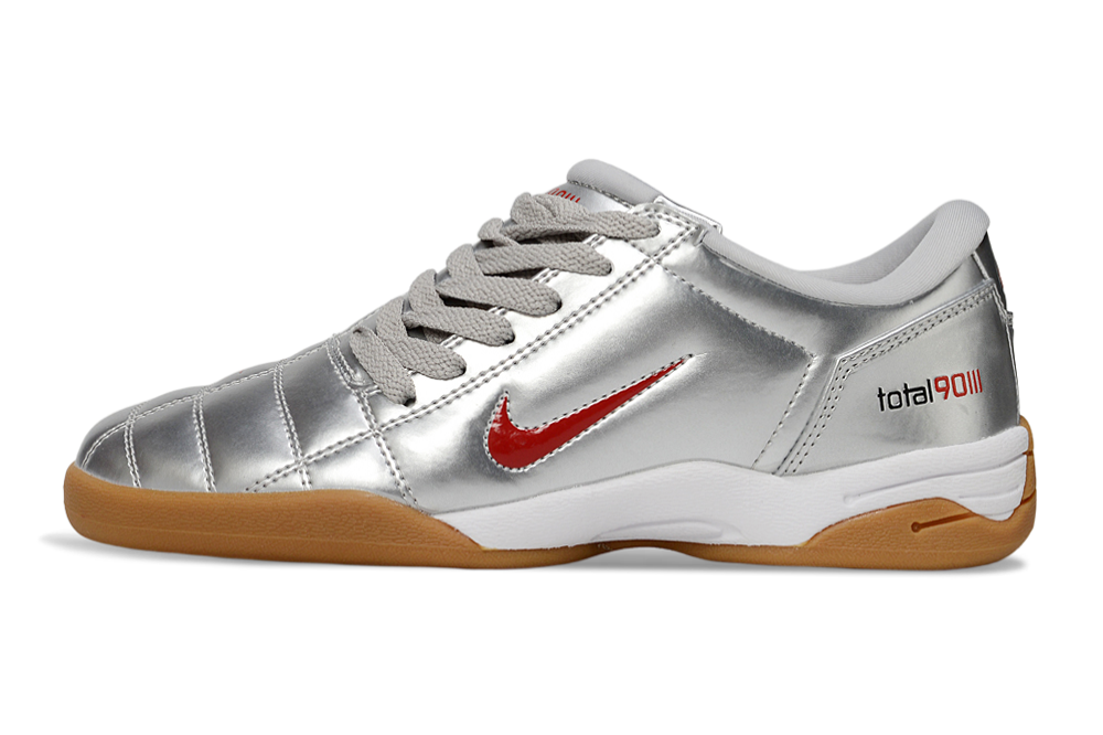 T90 Series IC Indoor Multi Ground MD Sole Soccer Shoes - Metallic Silver/Orange/Brown