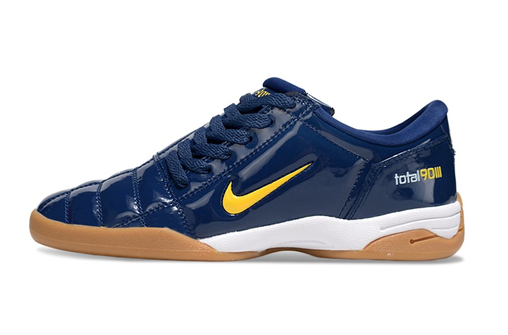 T90 Series IC Indoor Multi Ground MD Sole Soccer Shoes - Midnight Navy/Gold/White/Brown