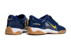T90 Series IC Indoor Multi Ground MD Sole Soccer Shoes - Midnight Navy/Gold/White/Brown