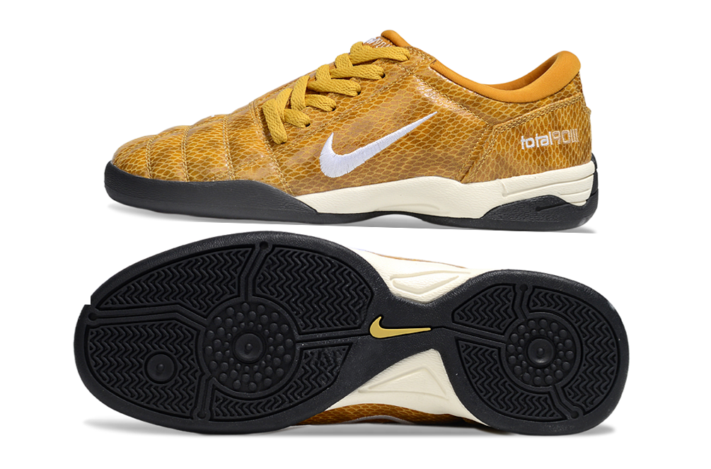T90 Series IC Indoor Multi Ground MD Sole Soccer Shoes - Mink Brown/White/Black