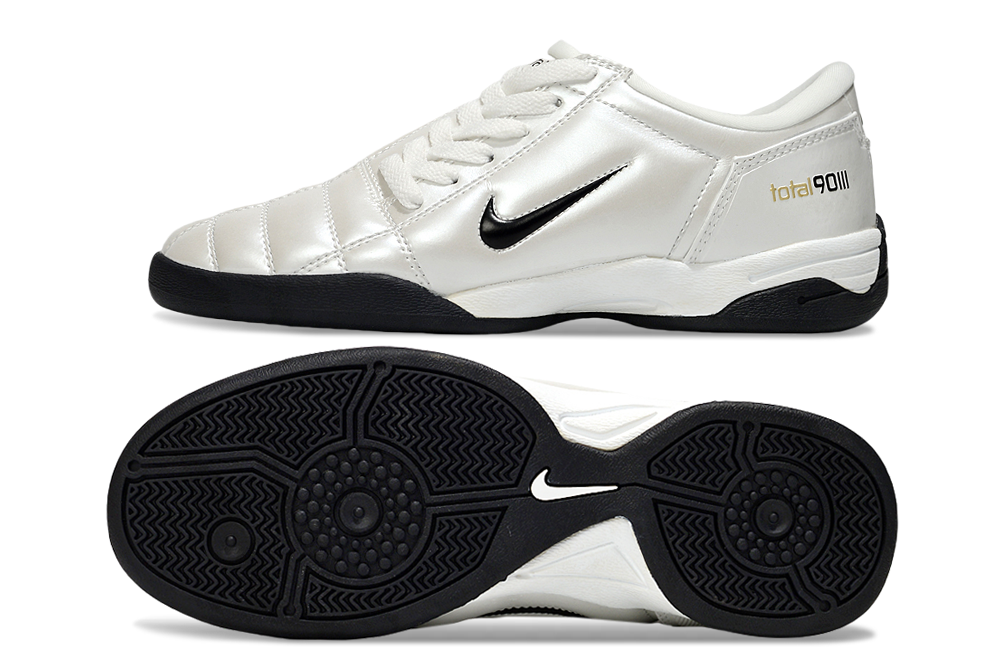 T90 Series IC Indoor Multi Ground MD Sole Soccer Shoes - Off White/Light Silver/Black