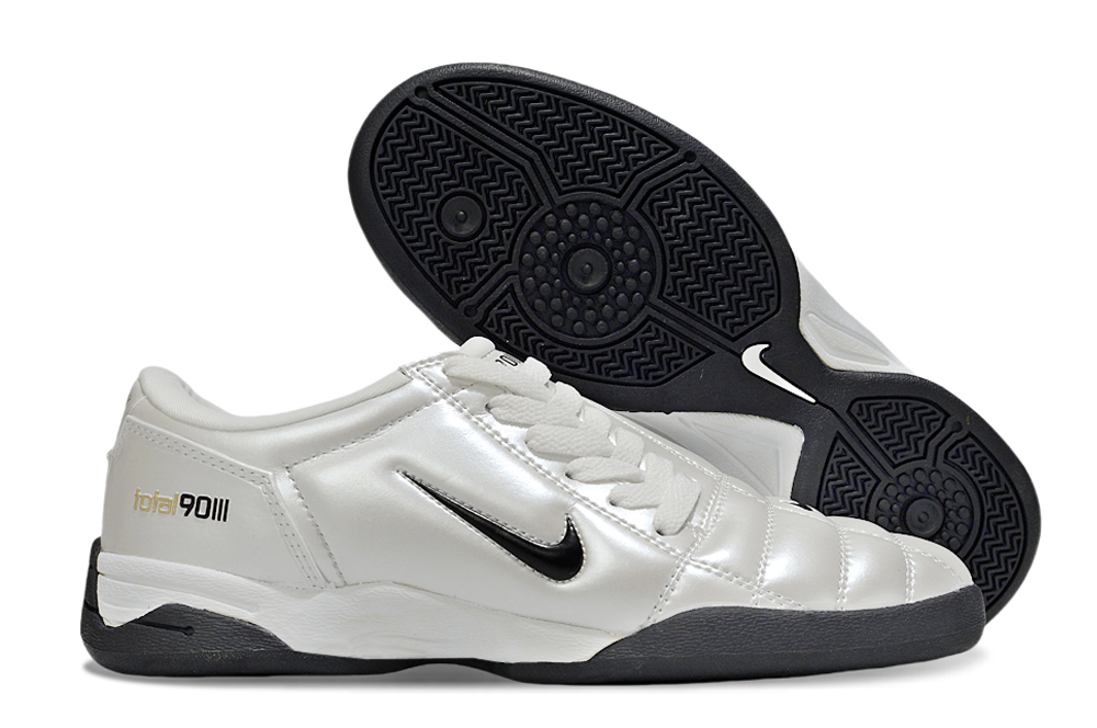 T90 Series IC Indoor Multi Ground MD Sole Soccer Shoes - Off White/Light Silver/Black