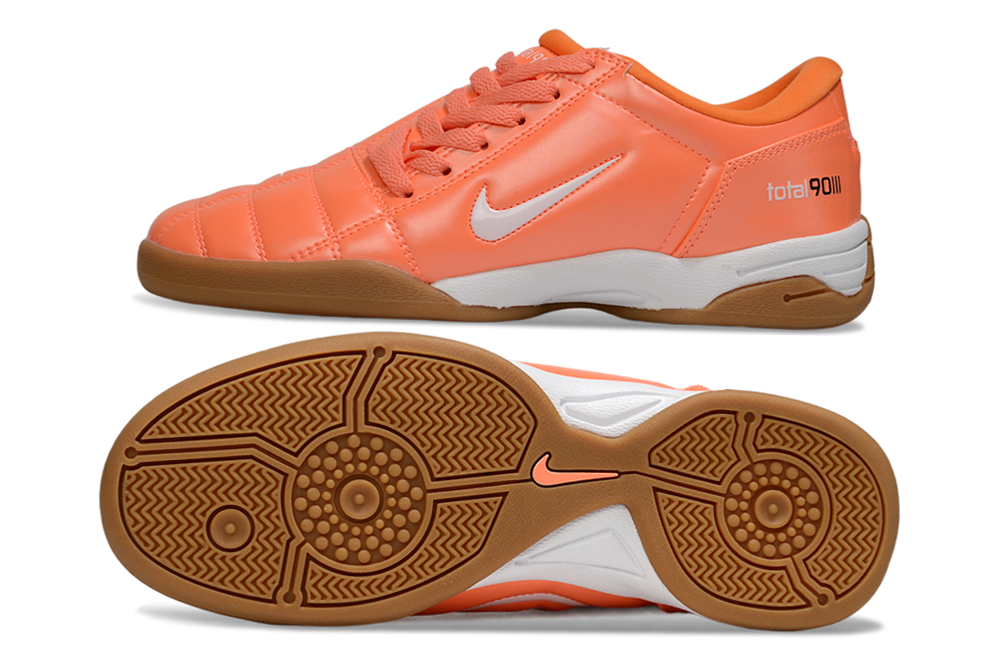 T90 Series IC Indoor Multi Ground MD Sole Soccer Shoes - Orange/White/Brown