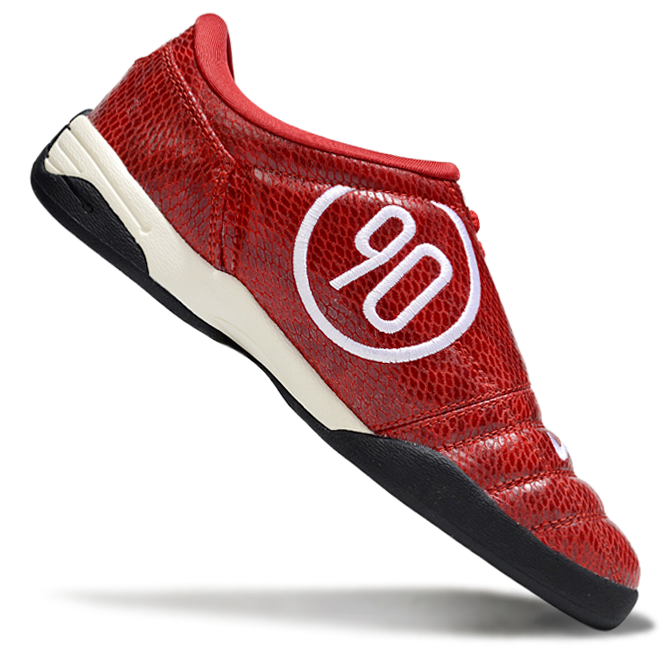 T90 Series IC Indoor Multi Ground MD Sole Soccer Shoes - Red/White/Black
