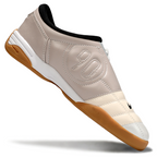 T90 Series IC Indoor Multi Ground MD Sole Soccer Shoes - White/Black/Gum Light Brown