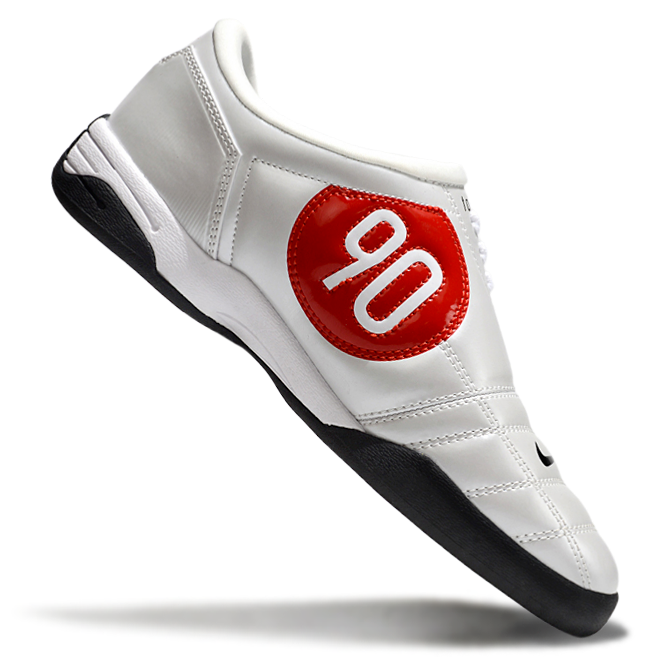 T90 Series IC Indoor Multi Ground MD Sole Soccer Shoes - White/Black/Orange