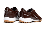 T90 Series MD Turf Soccer Shoes with Grass Spikes - Baroque Brown/Metallic Silver/White