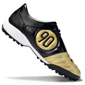 T90 Series MD Turf Soccer Shoes with Grass Spikes - Black/Gold/White