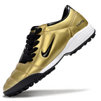 T90 Series MD Turf Soccer Shoes with Grass Spikes - Black/Gold/White