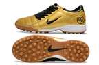 T90 Series MD Turf Soccer Shoes with Grass Spikes - Black/Gold/White/Brown