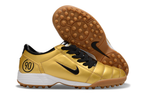 T90 Series MD Turf Soccer Shoes with Grass Spikes - Black/Gold/White/Brown