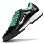 T90 Series MD Turf Soccer Shoes with Grass Spikes - Black/Green/White/Silver