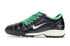 T90 Series MD Turf Soccer Shoes with Grass Spikes - Black/Green/White/Silver