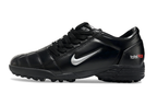 T90 Series MD Turf Soccer Shoes with Grass Spikes - Black/Metallic Silver