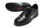 T90 Series MD Turf Soccer Shoes with Grass Spikes - Black/Metallic Silver