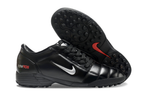 T90 Series MD Turf Soccer Shoes with Grass Spikes - Black/Metallic Silver
