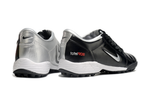 T90 Series MD Turf Soccer Shoes with Grass Spikes - Black/Metallic Silver/White