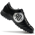 T90 Series MD Turf Soccer Shoes with Grass Spikes - Black/Metallic Silver