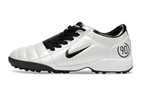T90 Series MD Turf Soccer Shoes with Grass Spikes - Black/White