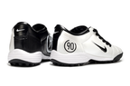 T90 Series MD Turf Soccer Shoes with Grass Spikes - Black/White