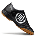 T90 Series MD Turf Soccer Shoes with Grass Spikes - Black/White/Brown