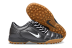 T90 Series MD Turf Soccer Shoes with Grass Spikes - Black/White/Brown