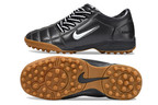 T90 Series MD Turf Soccer Shoes with Grass Spikes - Black/White/Brown
