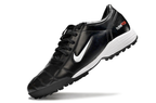 T90 Series MD Turf Soccer Shoes with Grass Spikes - Black/White/Metallic Silver
