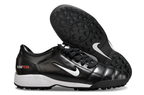 T90 Series MD Turf Soccer Shoes with Grass Spikes - Black/White/Metallic Silver
