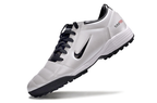 T90 Series MD Turf Soccer Shoes with Grass Spikes - Black/White/Silver