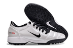 T90 Series MD Turf Soccer Shoes with Grass Spikes - Black/White/Silver